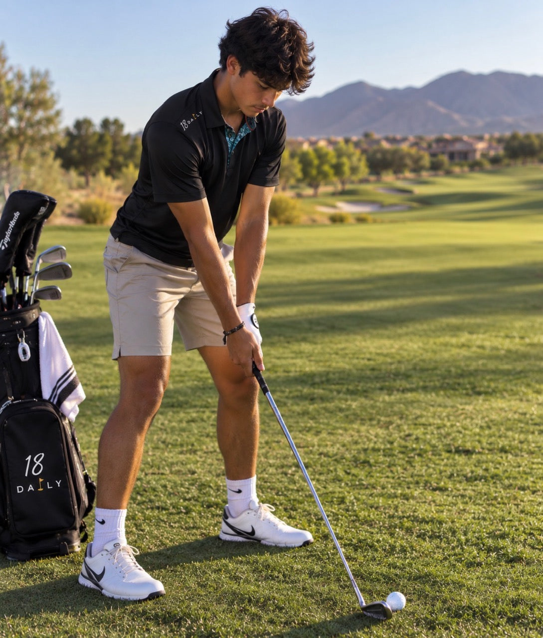 18 DAILY — Midnight Paisley Performance Polo