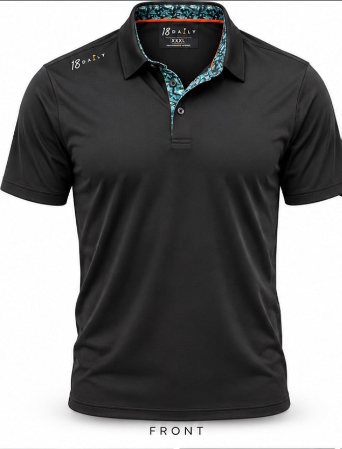 18 DAILY — Midnight Paisley Performance Polo