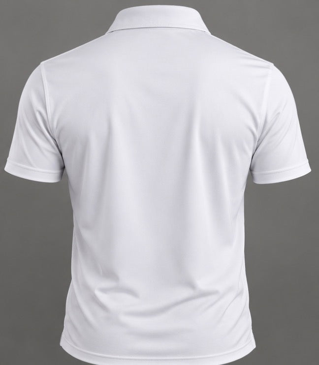 18 DAILY – White Performance Polo