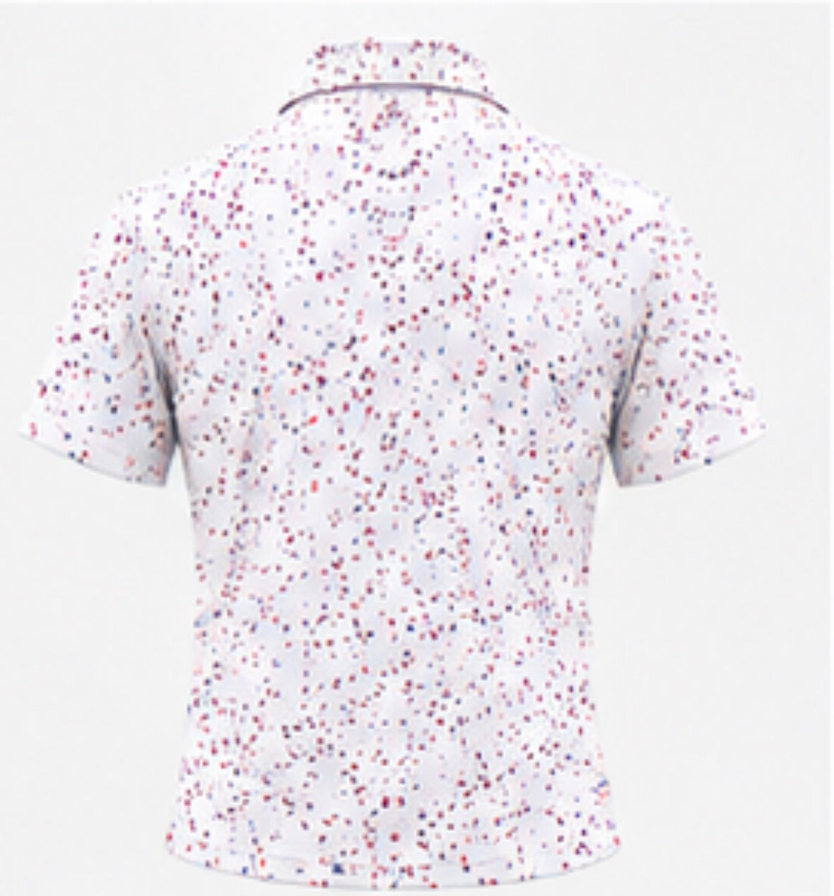 18 DAILY — Red, White & Blue Splatter Polo
