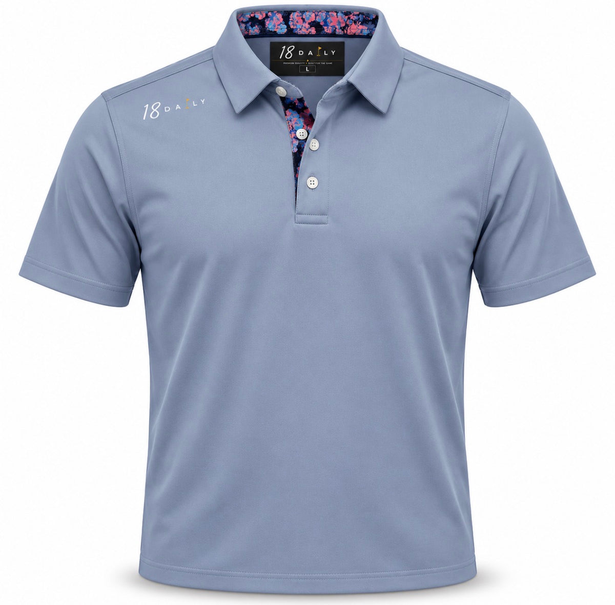 18 DAILY BLUE GREY Performance Golf Polo (Copy)