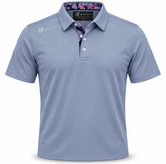 18 DAILY BLUE GREY Performance Golf Polo (Copy)