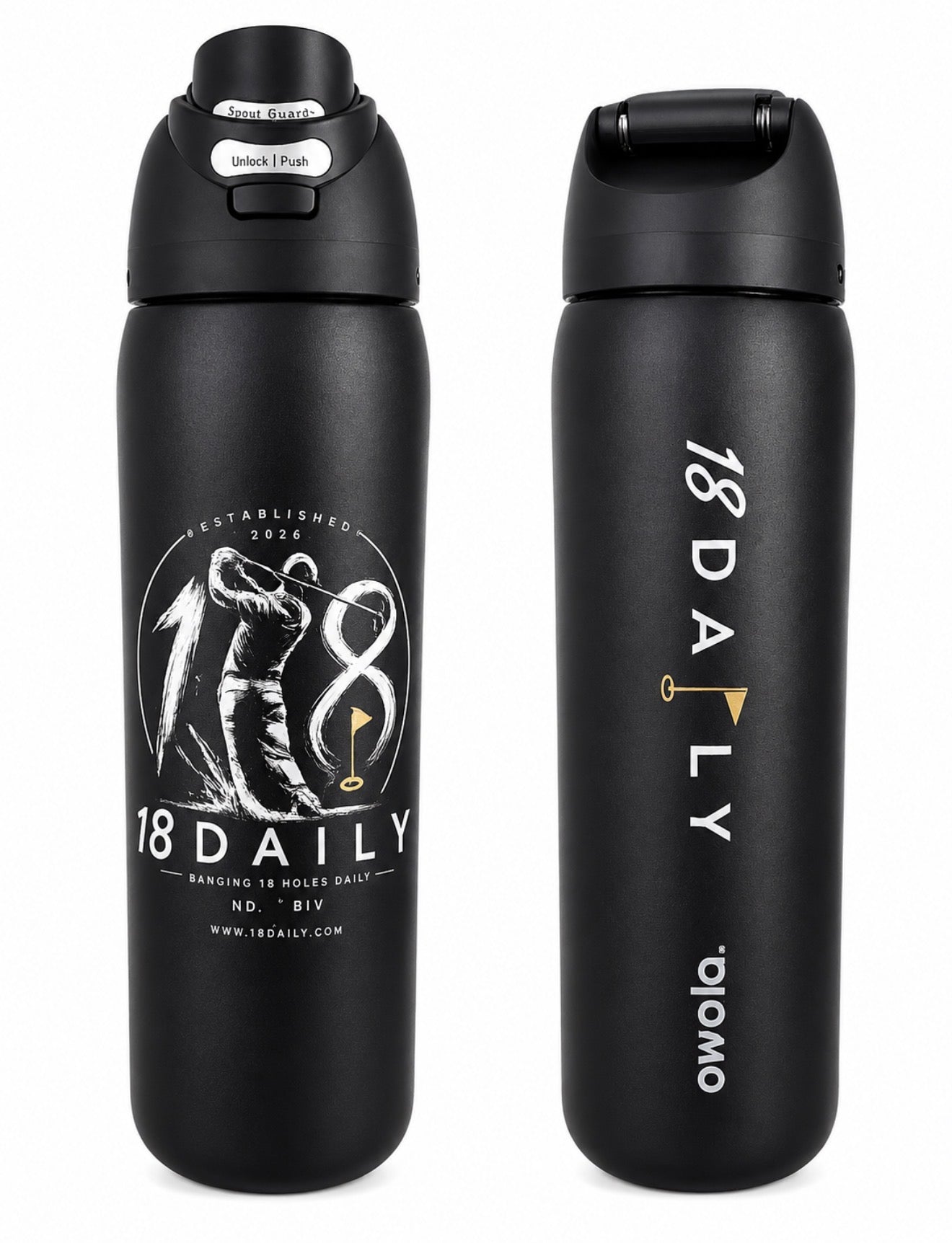 18 Daily 32oz Custom Insulated Water Bottle