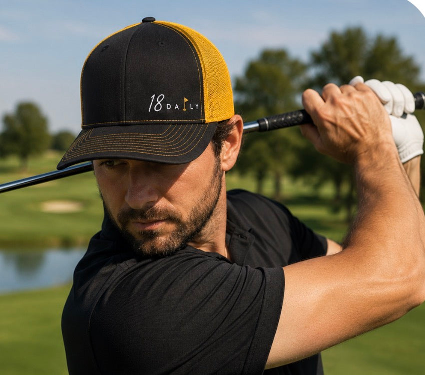 18 Daily Signature Trucker Hat -Gold