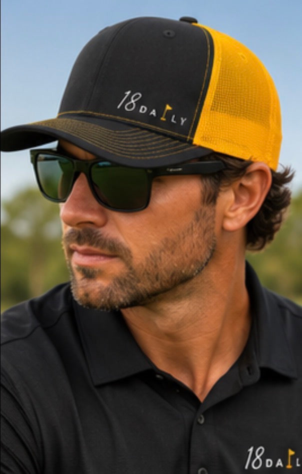 18 Daily Signature Trucker Hat -Gold