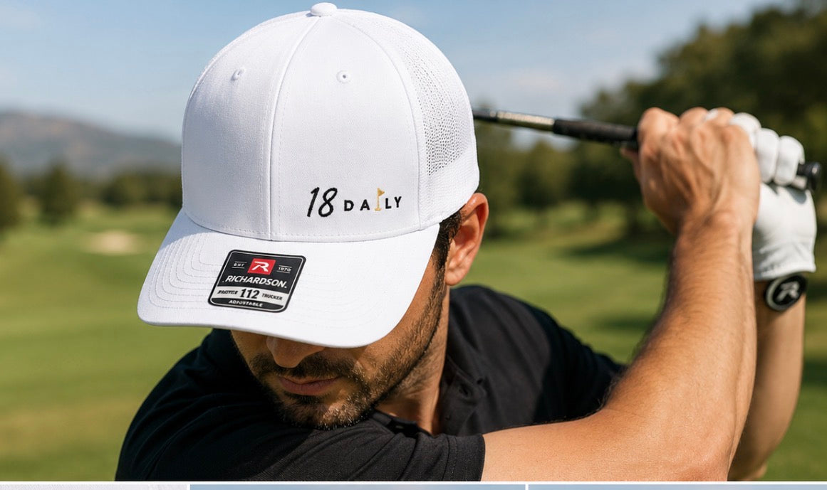 18 Daily Signature Trucker Hat -White
