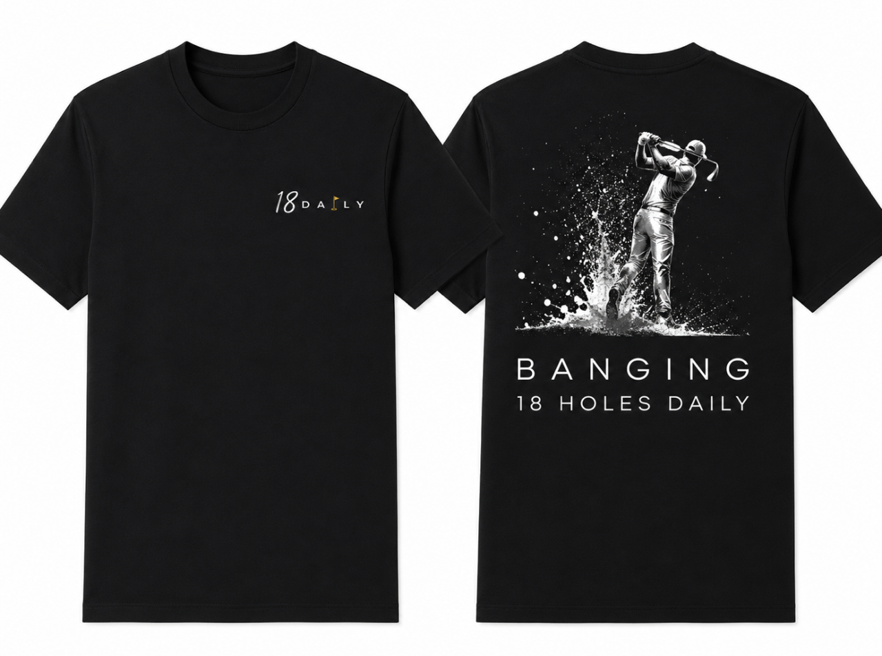 18 DAILY "Banging 18 Holes Daily" Performance Tee Black